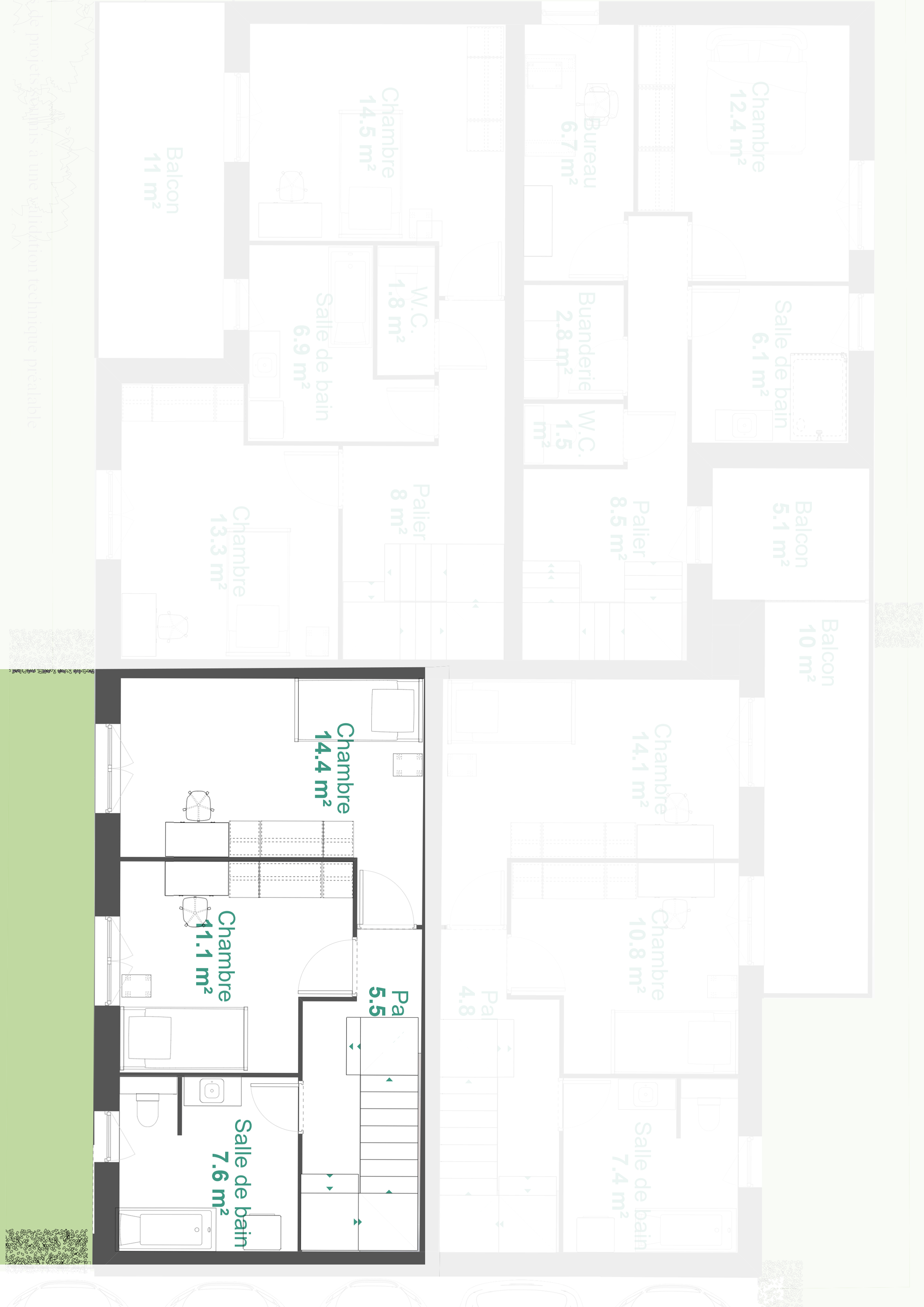 Plan du 1er étage — Lot 1