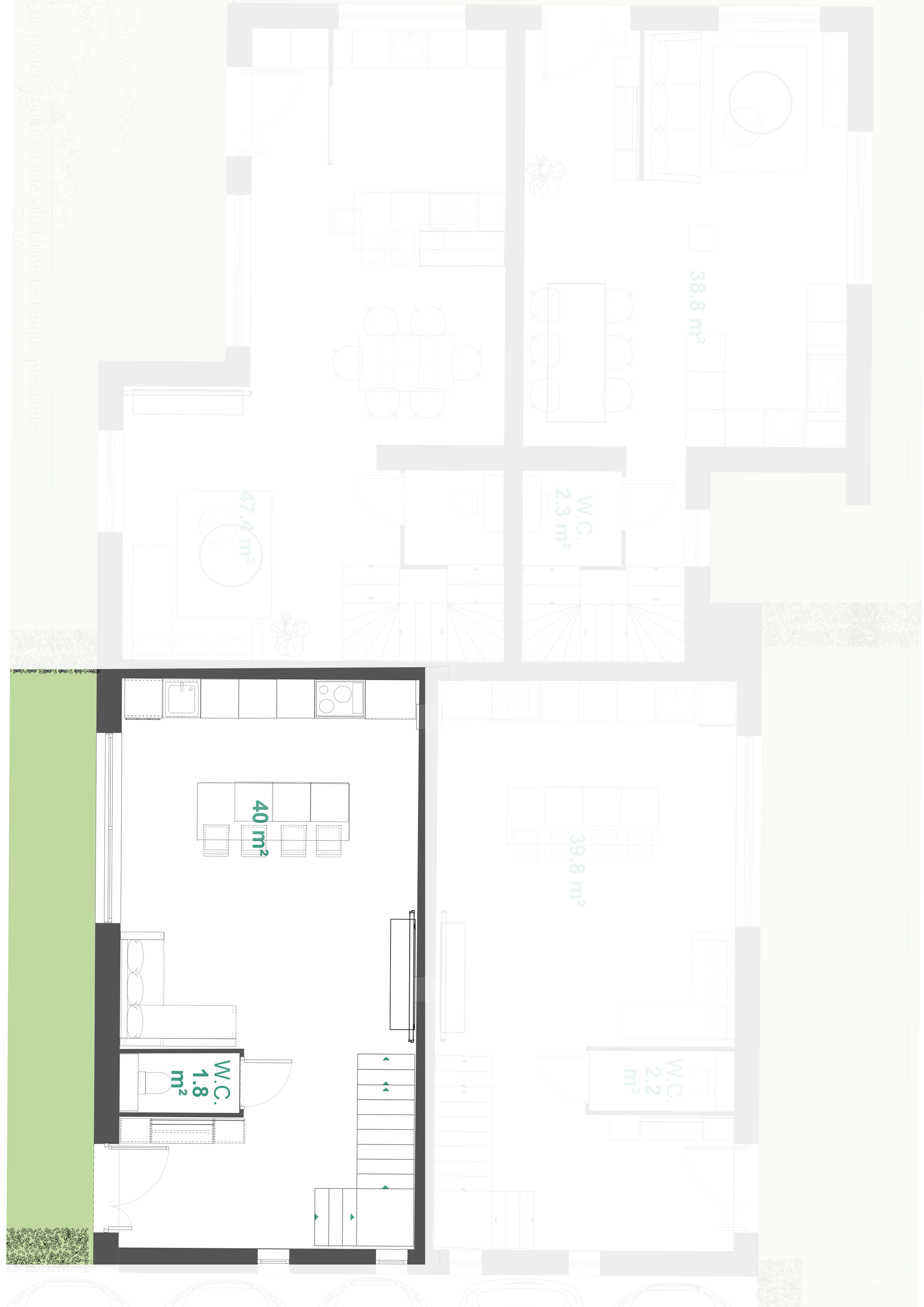 Plan du rez-de-chaussée — Lot 1