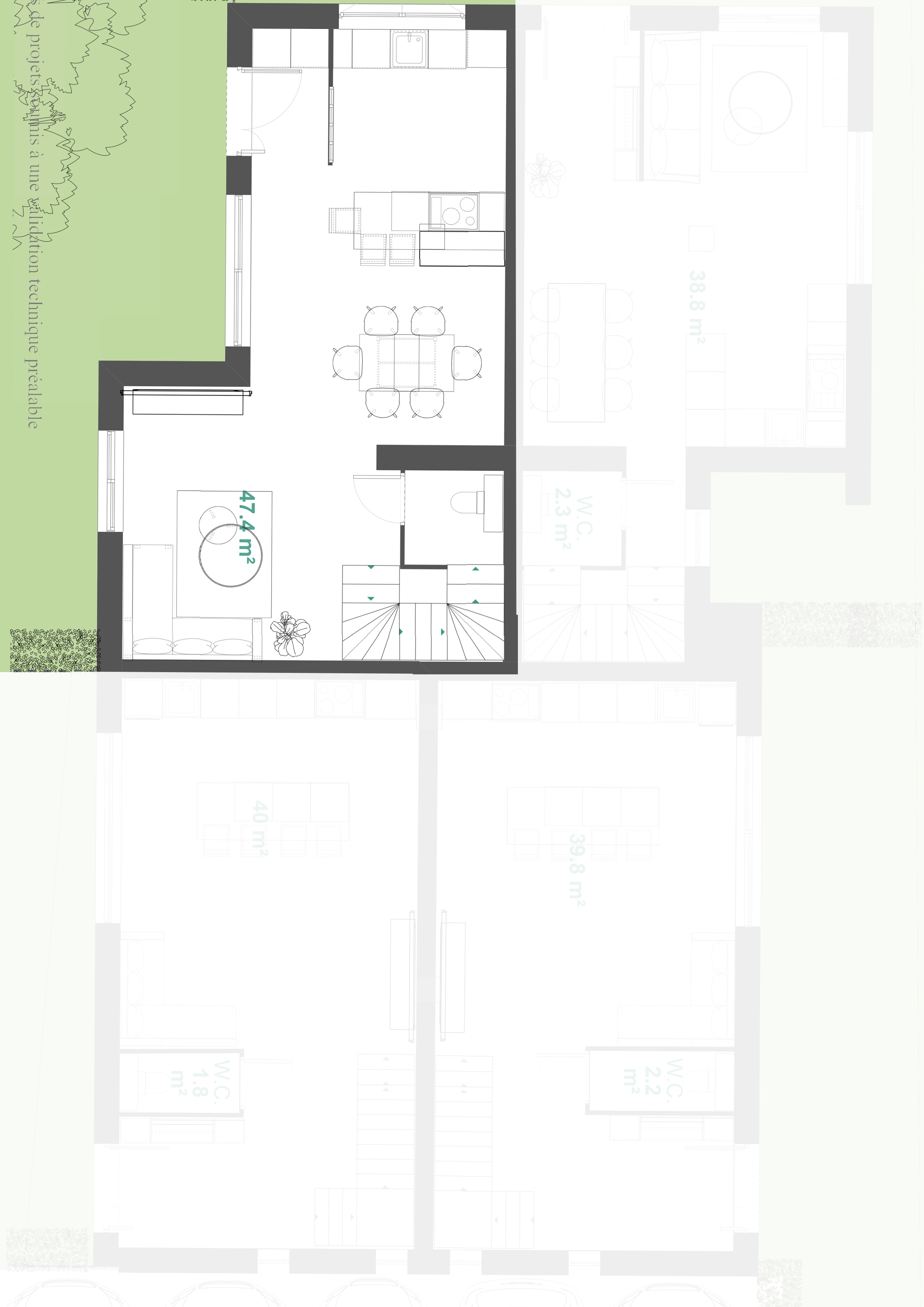 Plan du rez-de-chaussée — Lot 2