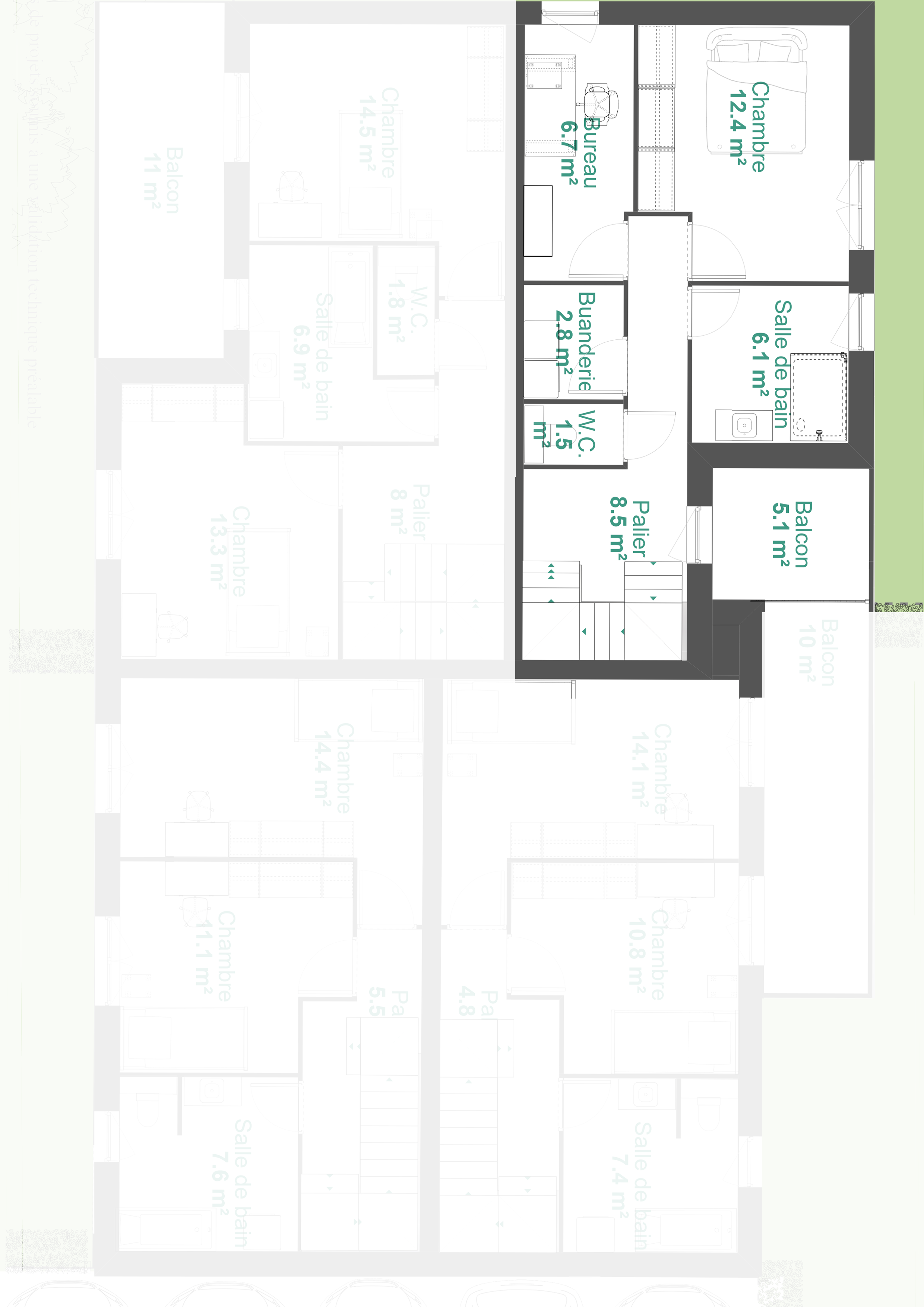 Plan du 1er étage — Lot 3