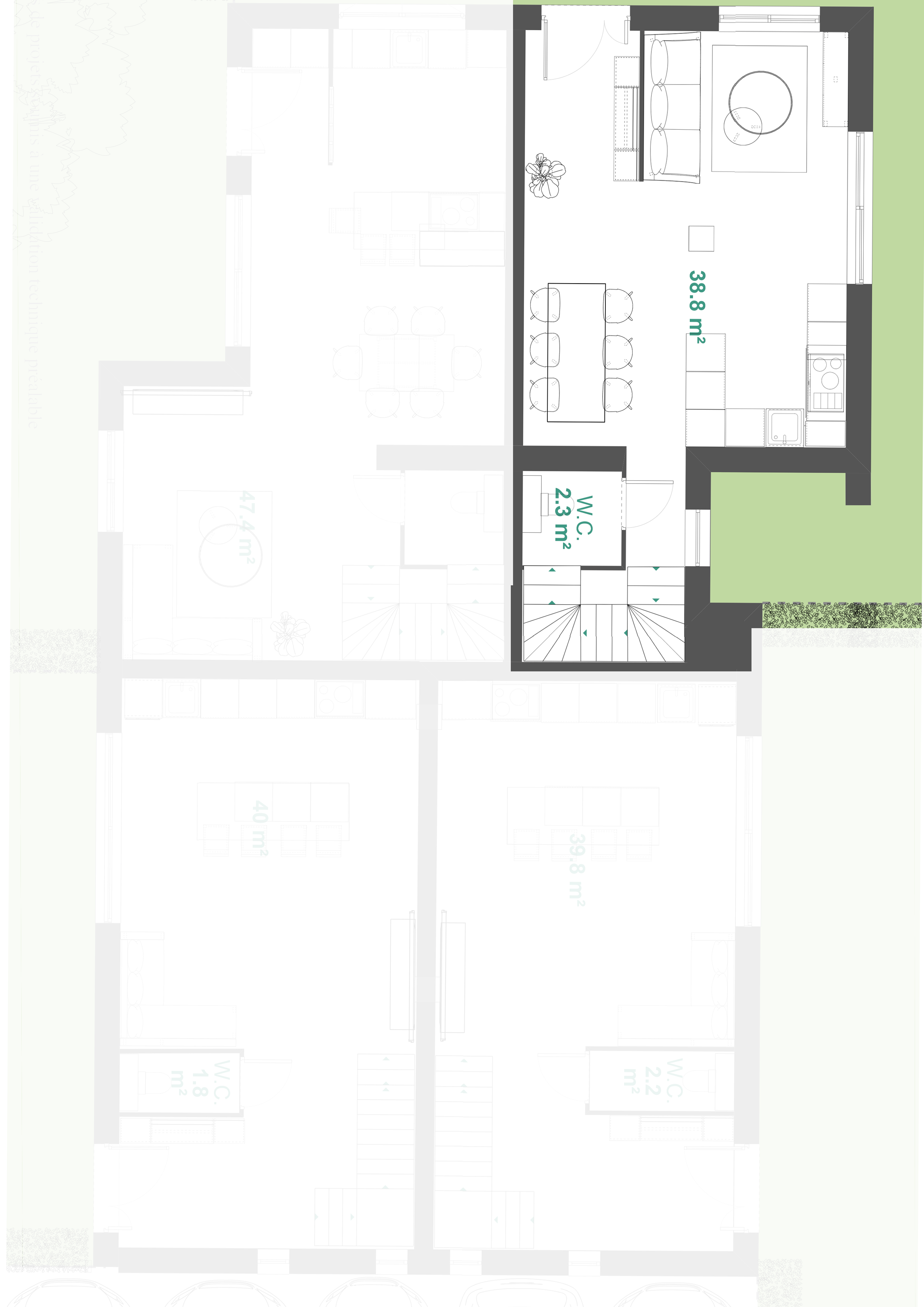 Plan du rez-de-chaussée — Lot 3