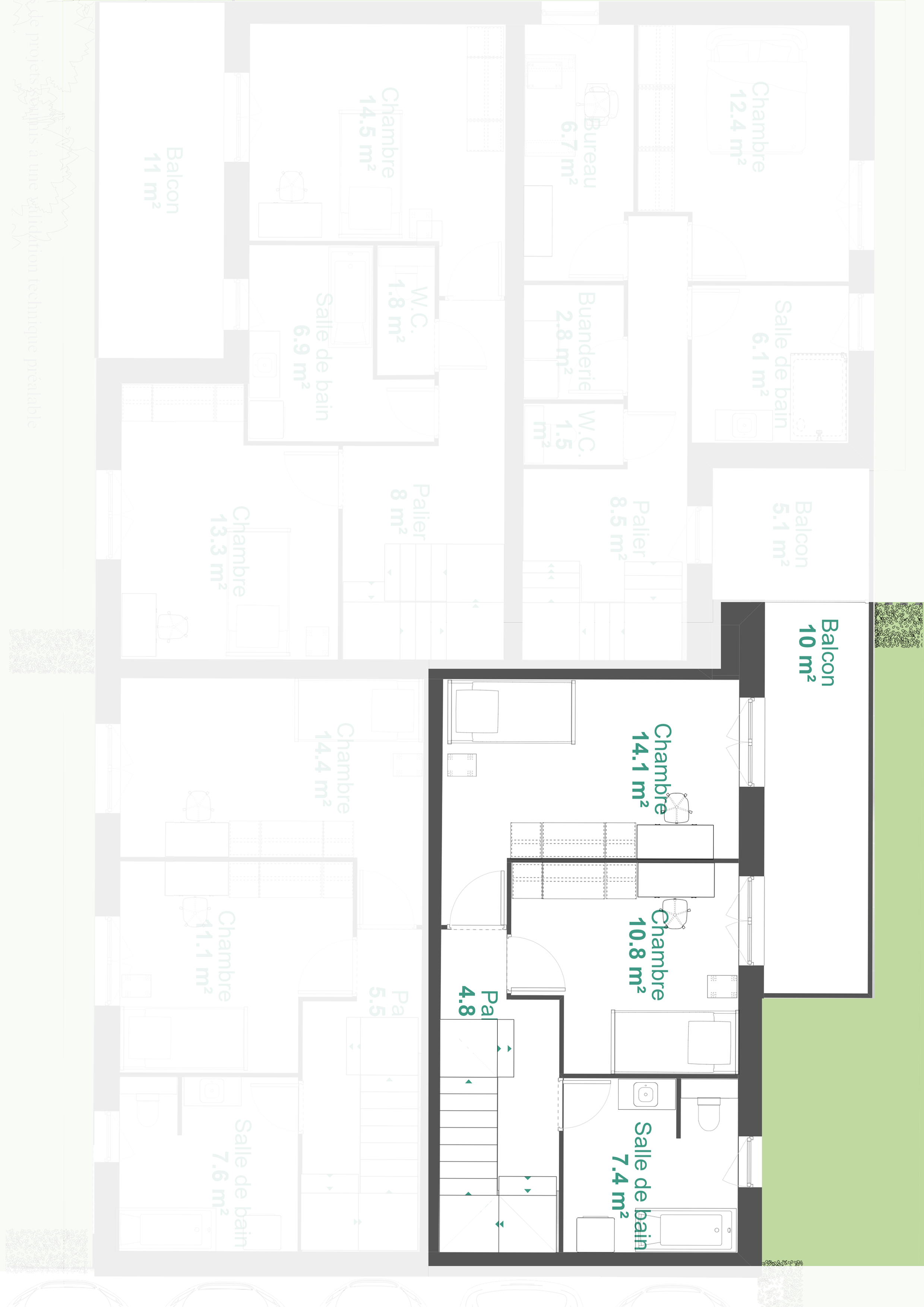 Plan du 1er étage — Lot 4
