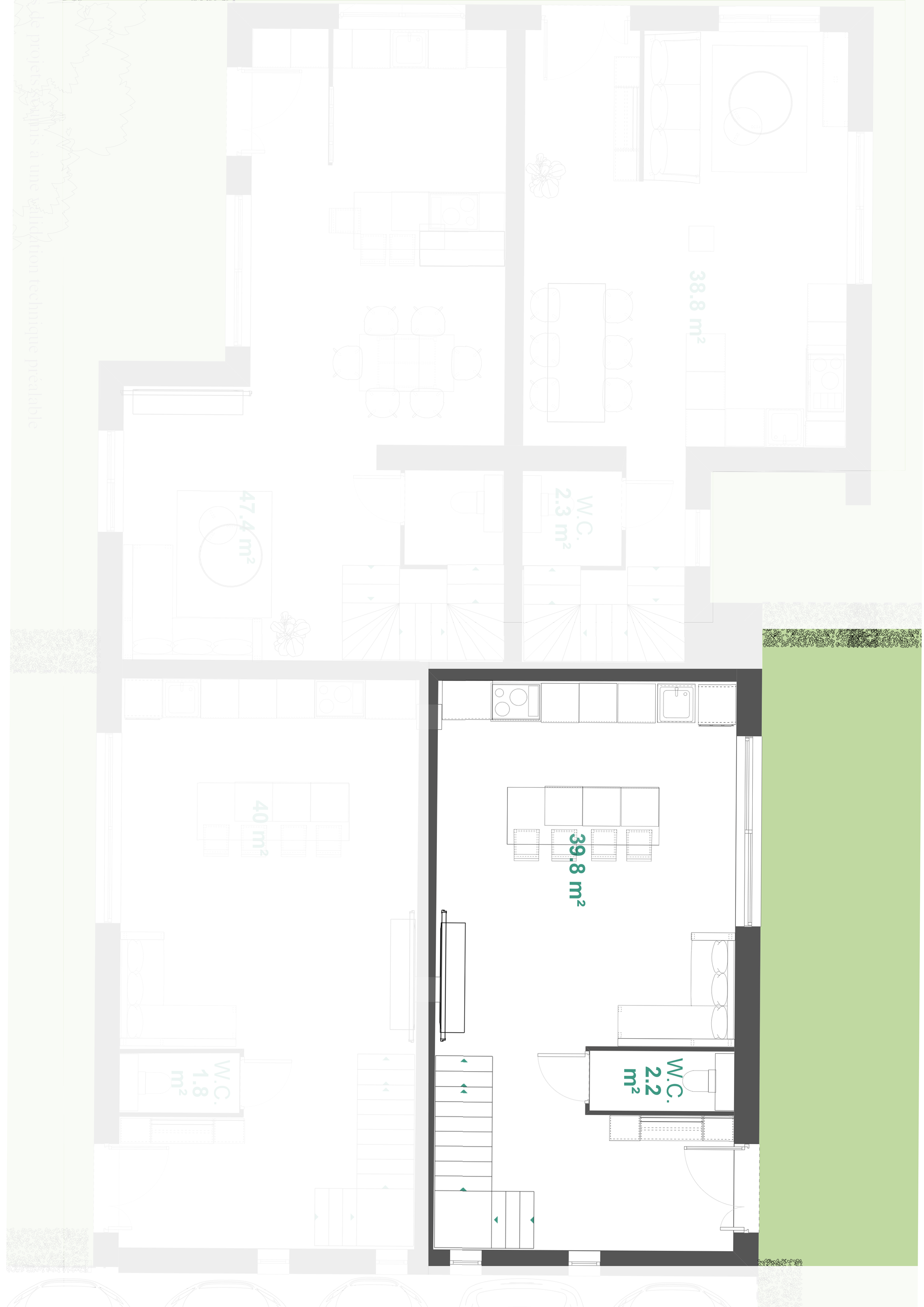 Plan du rez-de-chaussée — Lot 4